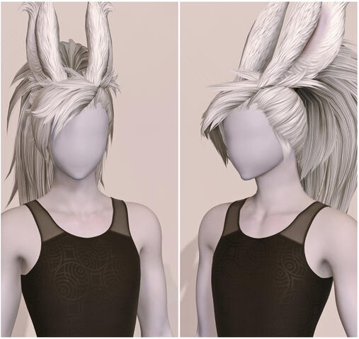 *Made intended for earless viera (NOTE: CLIPPING WAS NOT PRESENT ON THE FINAL PRODUCT, this is due to this being an NPC head, which is not meant for modded hairs!)